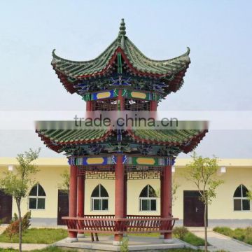 Pavilion roofing material Chinese pagoda roof tile green