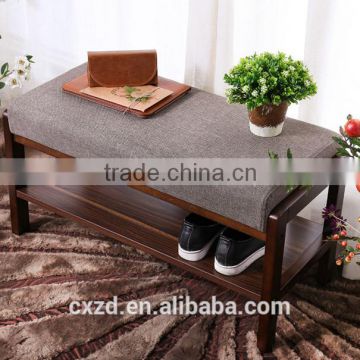 wholesale high quality wooden shoes-changing bench