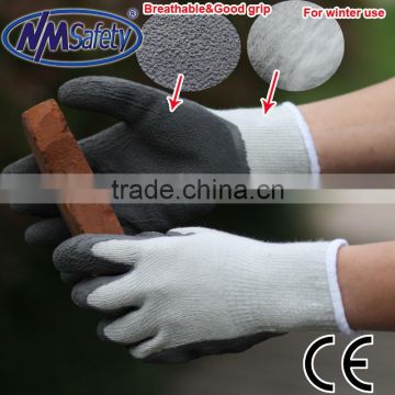 NMSAFETY nappy acrylic liner coated for winter use hand gloves for welding