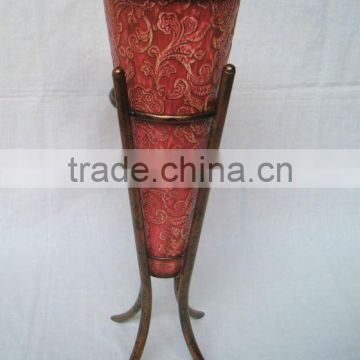 high quality antique bronze vase with stand