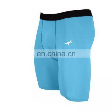 plain polyester mens blue compression short