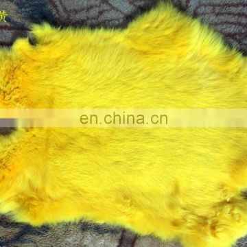Factory wholesale tanned thick and soft raw or dyed large size genuine rabbit fur skin pelt