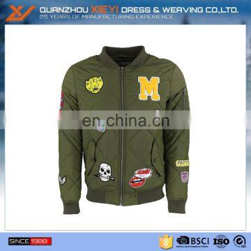 high quality soft shell men winter jacket with custom patches jacket