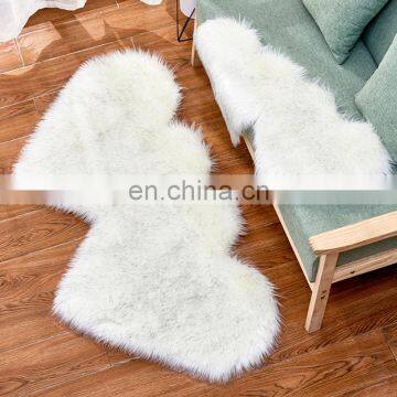 2019 New Pure White Sheepskin Plush Fur Rugs Faux Fur Carpet