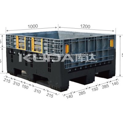 heavy duty rack for warehouse 1210C Collapsible Plastic Pallet Box from china good manufacturer