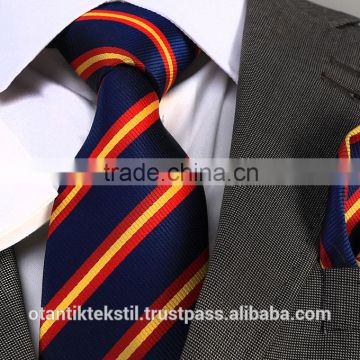 Blue- Stripe Necktie set, pocket square and cufflink set neck tie, corbata, gravate, krawatte, cravatta, fashion tie