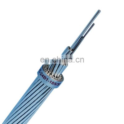 Overhead Ground Wire Stranded Loose Tube Fiber +Optic +Cable Meter +Price For 48f OPGW Fibra Optica