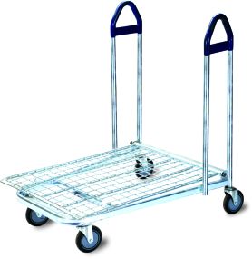 Heavy duty metal wire logistics trolley with handle 13