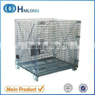 Large collapsible welded metal steel wire mesh storage containers
