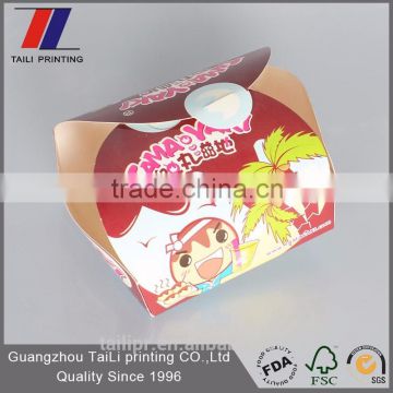 Custom fun food packaging,disposable carton food box
