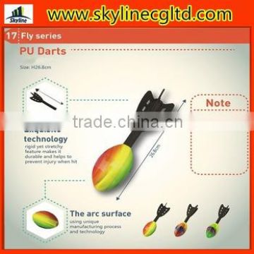 mini PU kid toy rainbow flying dart with colorful printing form rocket