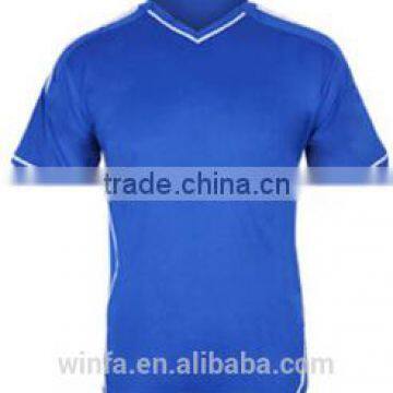 custom fashion design men blue color polyester sport t shirt