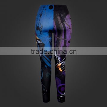 Woman Body Fitted Leggings / Tights Full Sublimated with Custom Hawkeye and Black Widow design