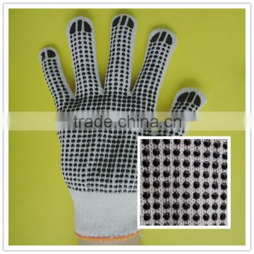 2014 new cotton gloves with PVC dots for safety working