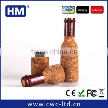 Popular wine cork shape USB flash drive 2GB4GB8GB16GB wooden USB pendrive Custom Solution print/laser engraving LOGO