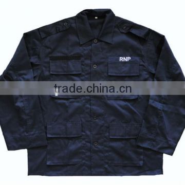 Stock utility long sleeve navy blue oil company/factory/security/army/airline workwear uniform