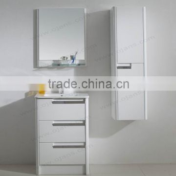 Floor standing 600mm high gloss white vanity for bathroom