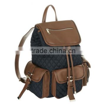 BK4008 Fashion designer canvas and PU lady bag backpack