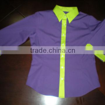 2015 Latest design ladies express company uniform shirt