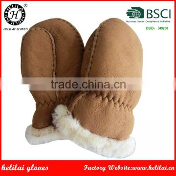 Helilai Factory Shearling Mittens Cute Baby Winter Shearling Mittens