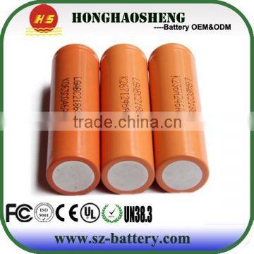 Best price for you! 2800mah rechargeable li-ion 18650 LG battery made in China