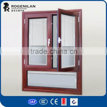ROGENILAN 568 series cheap horizontal swing double glass aluminum window for villa