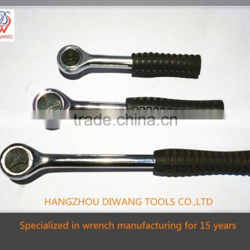 Round-headed Rubber-handle Ratchet handle Wrench