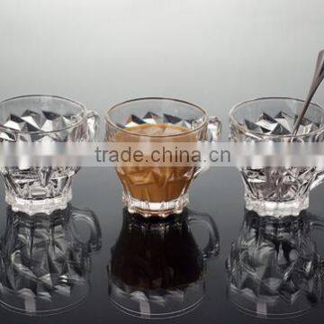 3pcs glass latte cup differet size glass tea cups