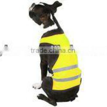 High visibility yellow dog safety vest