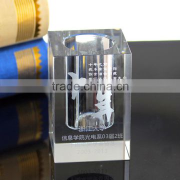 cheap crystal glass arcylic pen holder