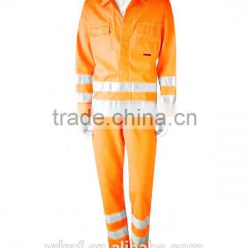Coverall with double T/Creflective ,coverall for south American market, 100% cotton safety workwear,basic design