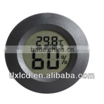 Round LCD Display Thermometer Hygrometer Measure Humidity Box