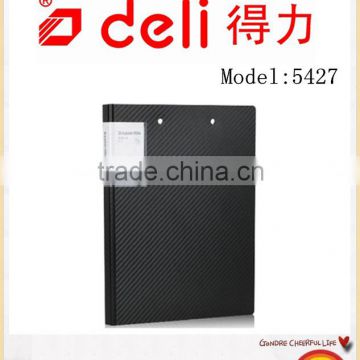 Deli Strong Metallic color folder PP material, A4 folder model 5427 Black