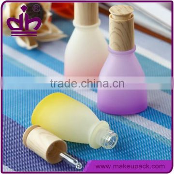Colorful frosted 30ml glass dropper bottle with pipettes