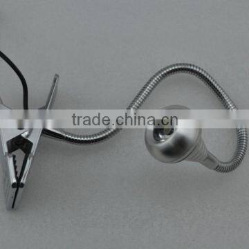 DC12V with USB flexible 1w 3w gooseneck clip holder table reading lamp
