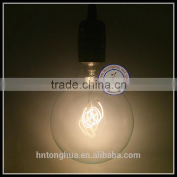 New Style Crooked Filament Led Bulb Vintage Retro Antique Industrial Style Lights G95 E27 Brass