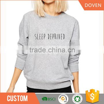 custom logo crewneck fleece pullover sweatshirts china