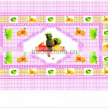 Newest transparent printed fruits all-in-one plastic waterproof dining table cloth