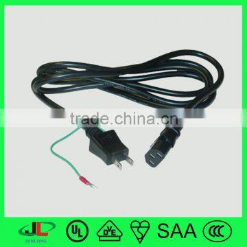 High quality Japanese PSE approved 2 pin grounding plug with Computer/Monitor Power Cord