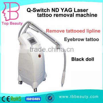 2016 New design professional Q Switch ND YAG Laser Tattoo Removal Machine with 3 tips