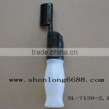 HDPE plastic shampoo bottle with comb pump