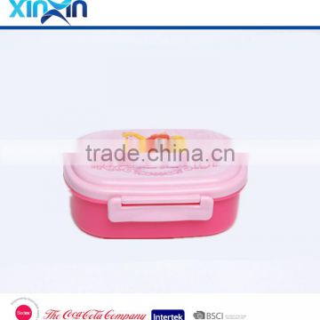 Kids Plastic lunch boxes oval-shaped lunch box with pp spoon