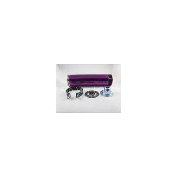 High Performance Purple Motorcycle Exhaust Pipe With Passivation , Zinc Plating