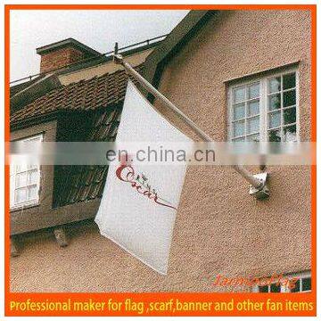 customized outdoor wall mounted banner and pole