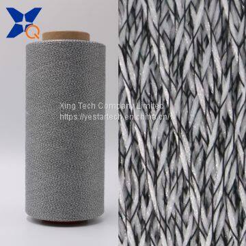 Carbon Conductive fiber 20D wrap white DTY 140D nylon filaments  by S+Z directly  for anti static gloves-XT11881