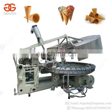 Automatic Rolled Sugar Snow Cone Maker Ice Cream Cone Making Machine