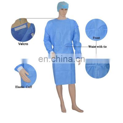 isolation gown disposable SMS breathable work wear Level 3 knit cuff