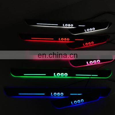 Led Door Sill Plate Strip moving light door scuff for acura mdx dynamic ambient light