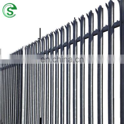 Factory supply Europe standard powder coated residential steel W palisade fence
