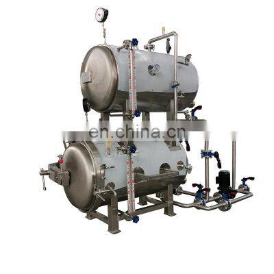 Automatic autoclave for glass bottle with sweet corn or coconut juice